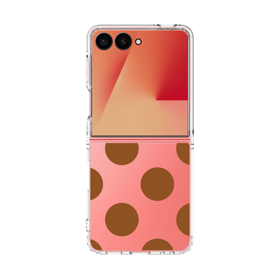 クリアケース［ シンプルドット - Brown ］