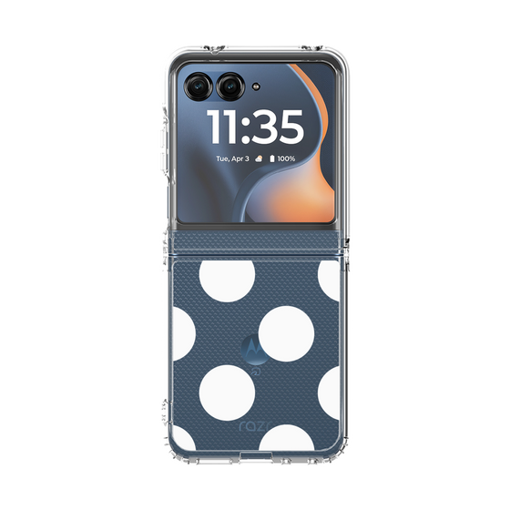 クリアケース［ シンプルドット - White ］