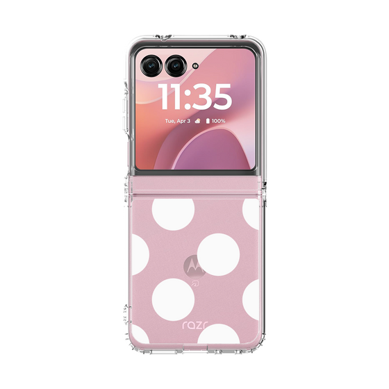 クリアケース［ シンプルドット - White ］