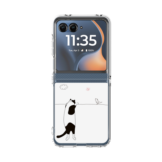 クリアケース［ 夢中に覗く三毛ねこ ］