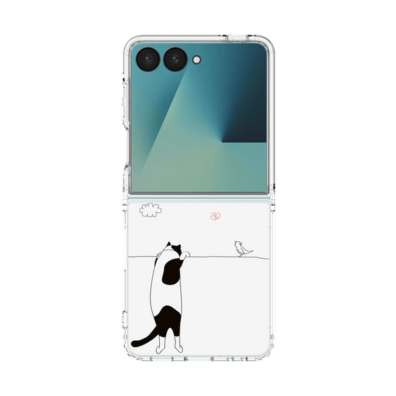 クリアケース［ 夢中に覗く三毛ねこ ］