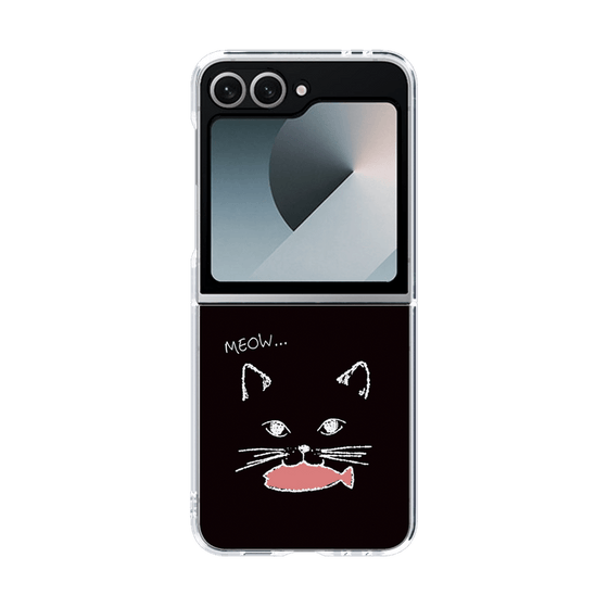 クリアケース［ 食いしん坊なねこ - Black ］