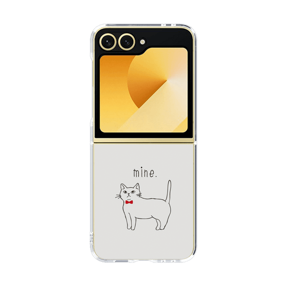 クリアケース［ 蝶ネクタイねこ - White ］