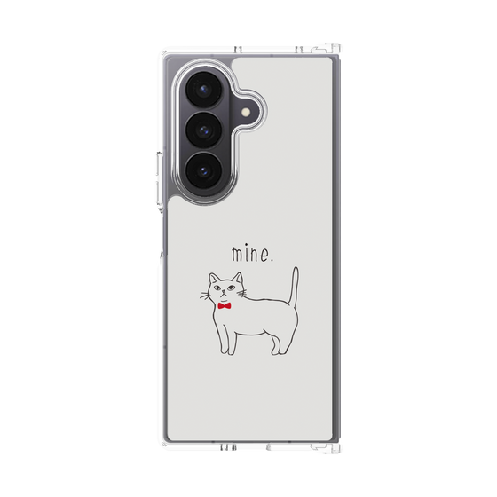 クリアケース［ 蝶ネクタイねこ - White ］