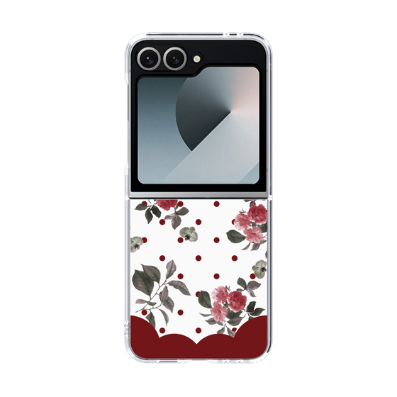 クリアケース［ ツインドットフラワー - Red ］