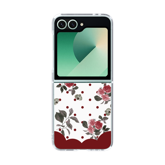 クリアケース［ ツインドットフラワー - Red ］