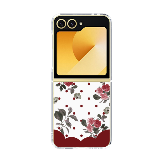 クリアケース［ ツインドットフラワー - Red ］