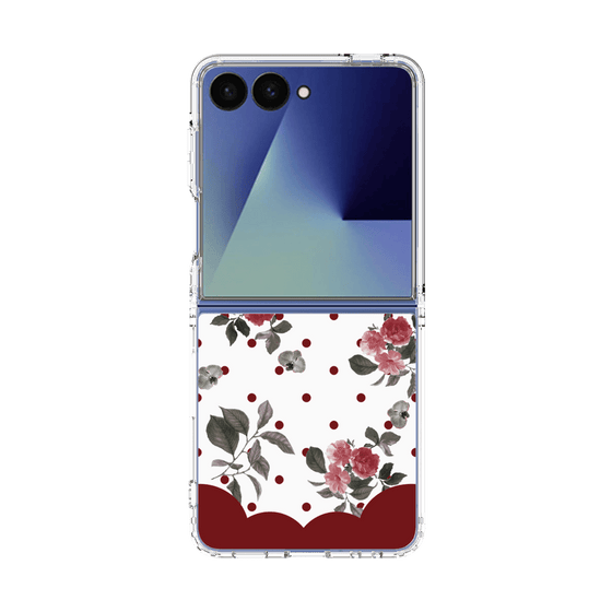 クリアケース［ ツインドットフラワー - Red ］