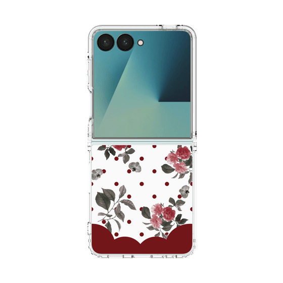 クリアケース［ ツインドットフラワー - Red ］