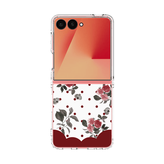 クリアケース［ ツインドットフラワー - Red ］