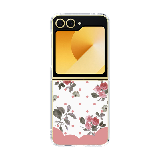 クリアケース［ ツインドットフラワー - Pink ］