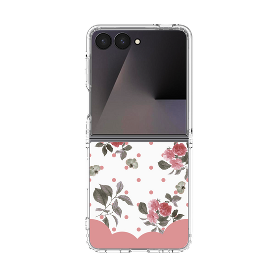 クリアケース［ ツインドットフラワー - Pink ］