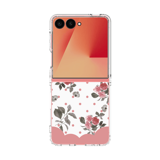 クリアケース［ ツインドットフラワー - Pink ］