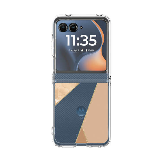 クリアケース［ マーブルトライアングルパレット - Beige ］