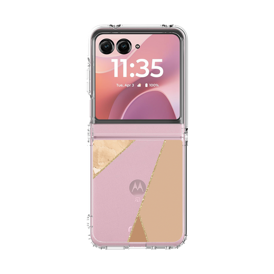 クリアケース［ マーブルトライアングルパレット - Beige ］