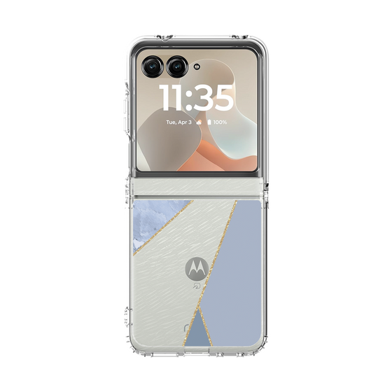 クリアケース［ マーブルトライアングルパレット - Blue ］