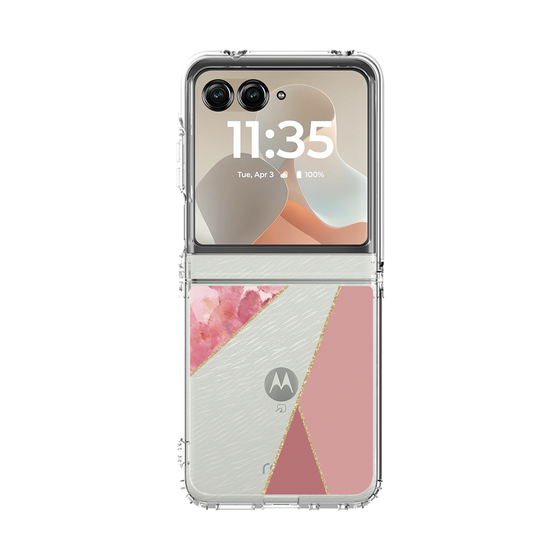 クリアケース［ マーブルトライアングルパレット - Pink ］