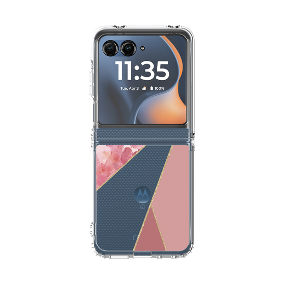 クリアケース［ マーブルトライアングルパレット - Pink ］