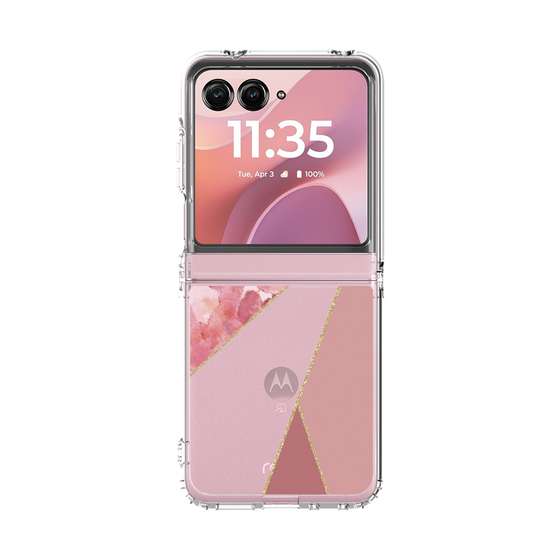 クリアケース［ マーブルトライアングルパレット - Pink ］