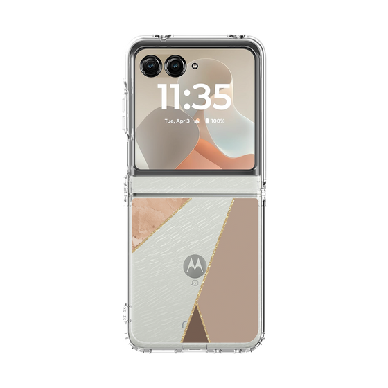 クリアケース［ マーブルトライアングルパレット - Brown ］