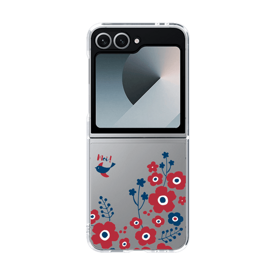 クリアケース［ 北欧フラワーバード ］