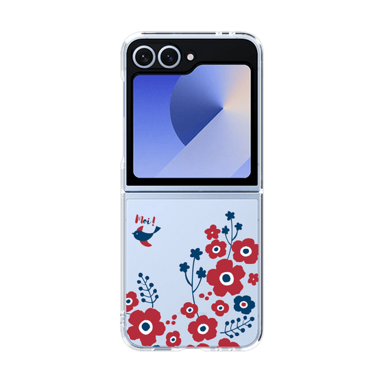 クリアケース［ 北欧フラワーバード ］