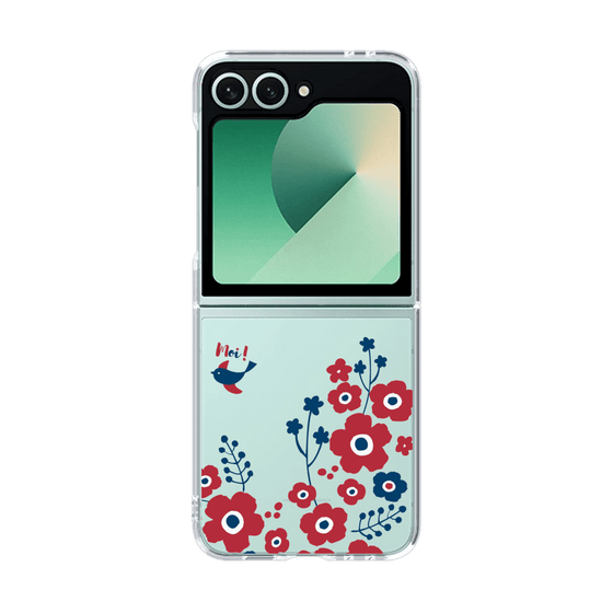 クリアケース［ 北欧フラワーバード ］