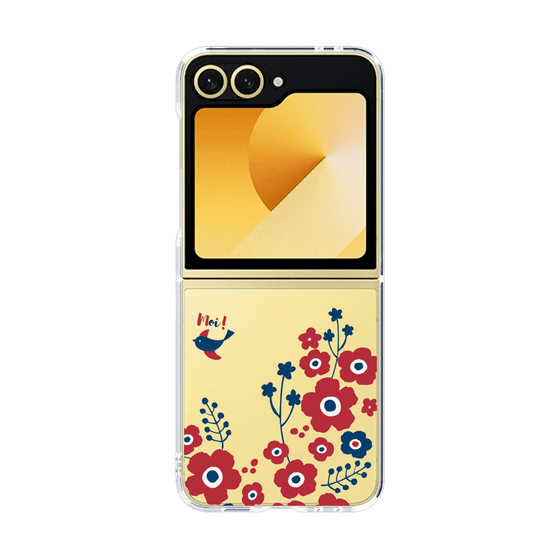 クリアケース［ 北欧フラワーバード ］