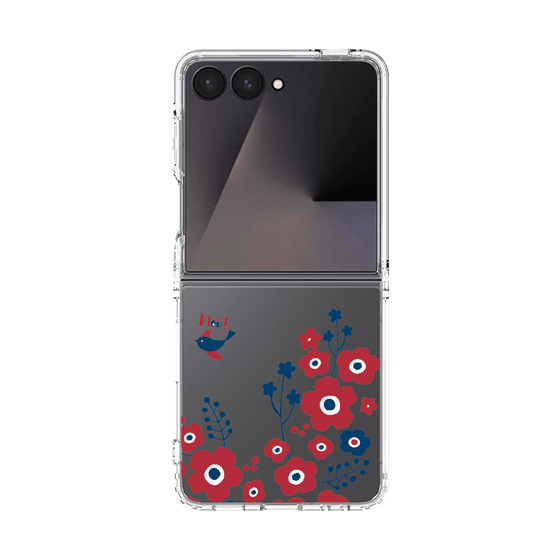 クリアケース［ 北欧フラワーバード ］