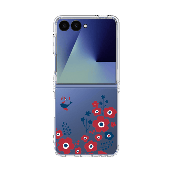 クリアケース［ 北欧フラワーバード ］