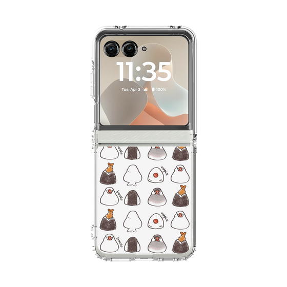 クリアケース［ おにぎり文鳥たまに天むす ］