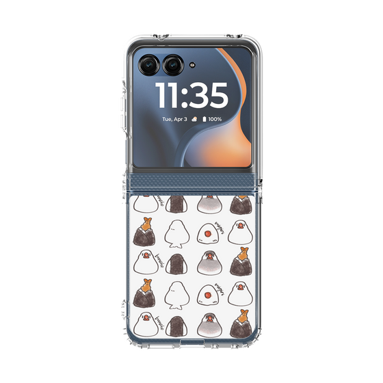 クリアケース［ おにぎり文鳥たまに天むす ］