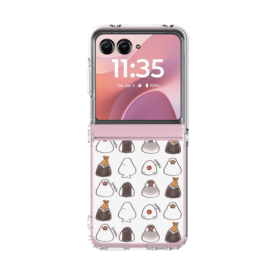 クリアケース［ おにぎり文鳥たまに天むす ］