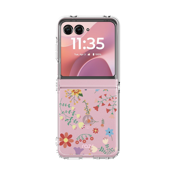 クリアケース［ キュートな花柄 ］