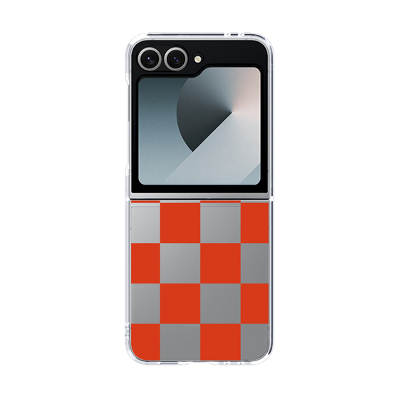 クリアケース［ 市松模様 - Red ］