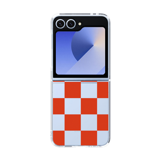 クリアケース［ 市松模様 - Red ］