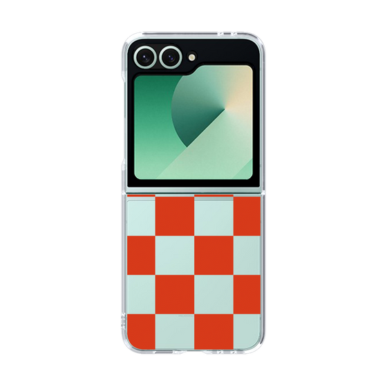 クリアケース［ 市松模様 - Red ］