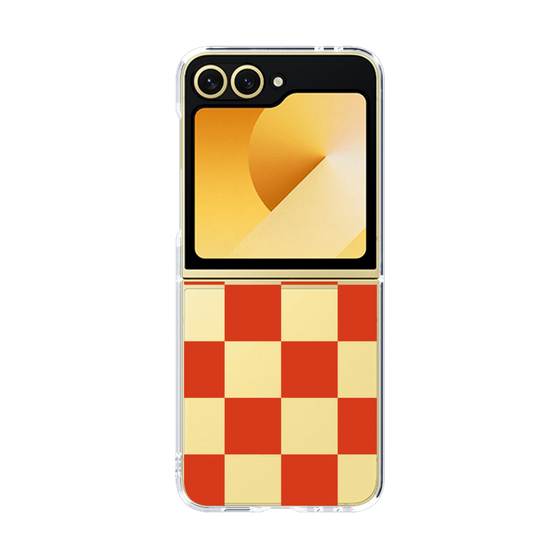 クリアケース［ 市松模様 - Red ］