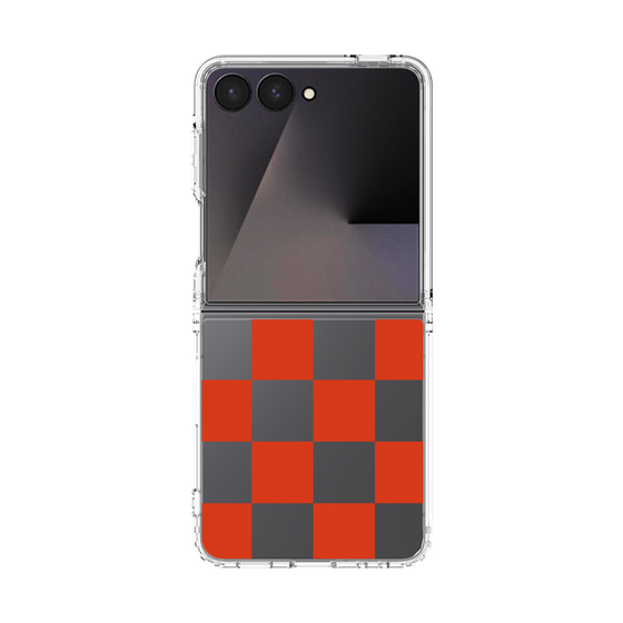 クリアケース［ 市松模様 - Red ］