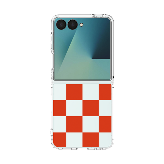 クリアケース［ 市松模様 - Red ］