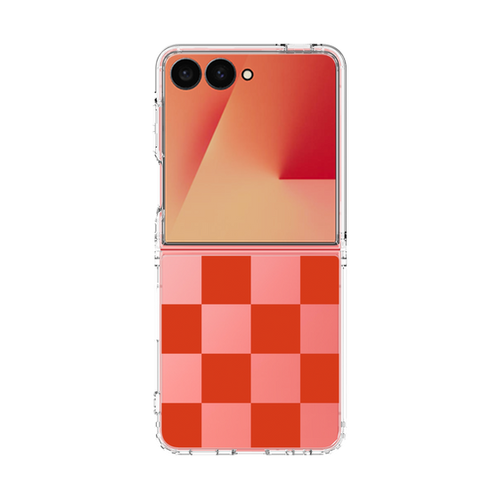 クリアケース［ 市松模様 - Red ］