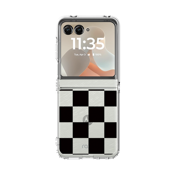クリアケース［ 市松模様 - Black ］