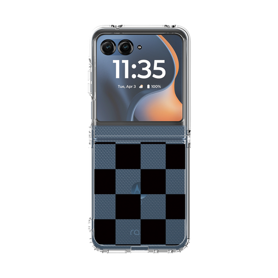 クリアケース［ 市松模様 - Black ］