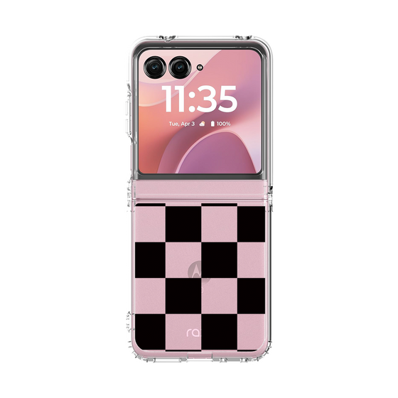 クリアケース［ 市松模様 - Black ］