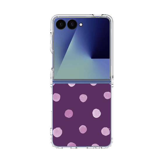 クリアケース［ 水彩ドット・レトロカラー - Purple ］