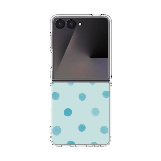 クリアケース［ 水彩ドット・レトロカラー - Light Blue ］