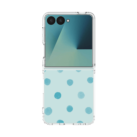 クリアケース［ 水彩ドット・レトロカラー - Light Blue ］