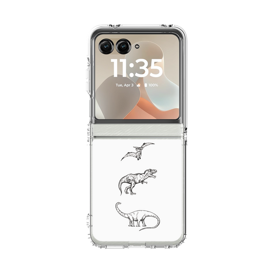 クリアケース［ Dinosaurs No.1 - White ］