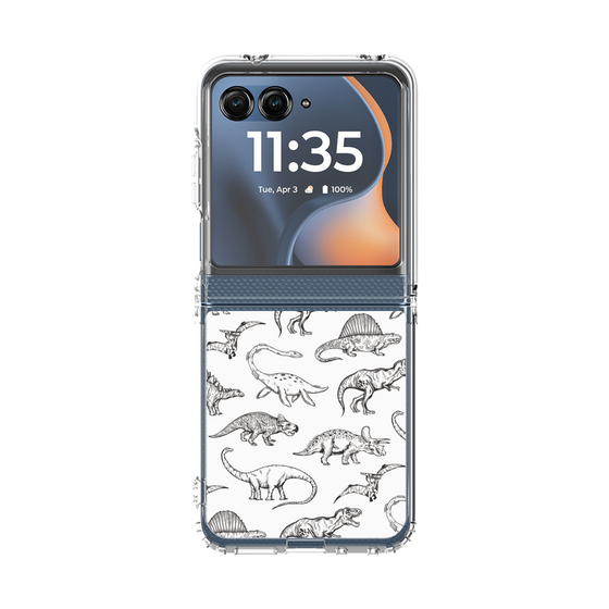 クリアケース［ Dinosaurs No.2 - White ］