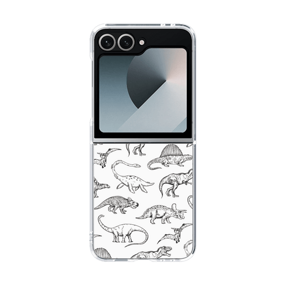クリアケース［ Dinosaurs No.2 - White ］